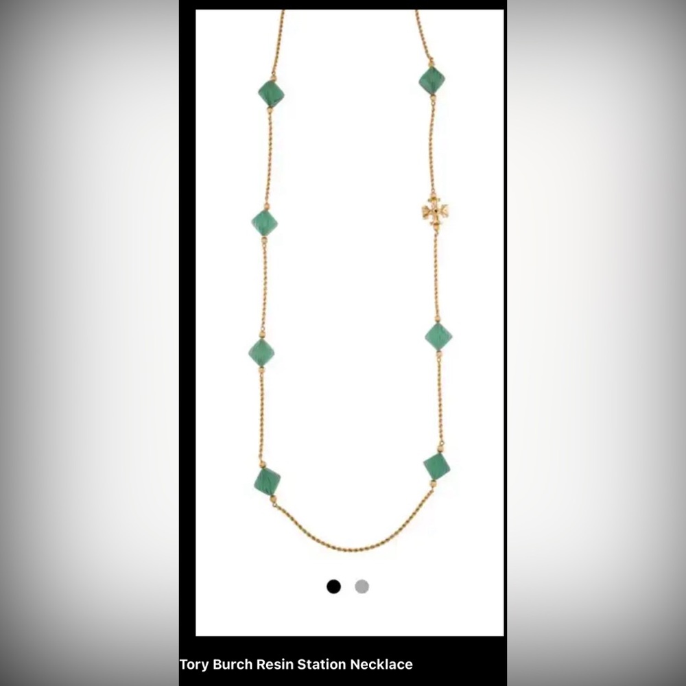 Tory Burch Resin Station Necklace